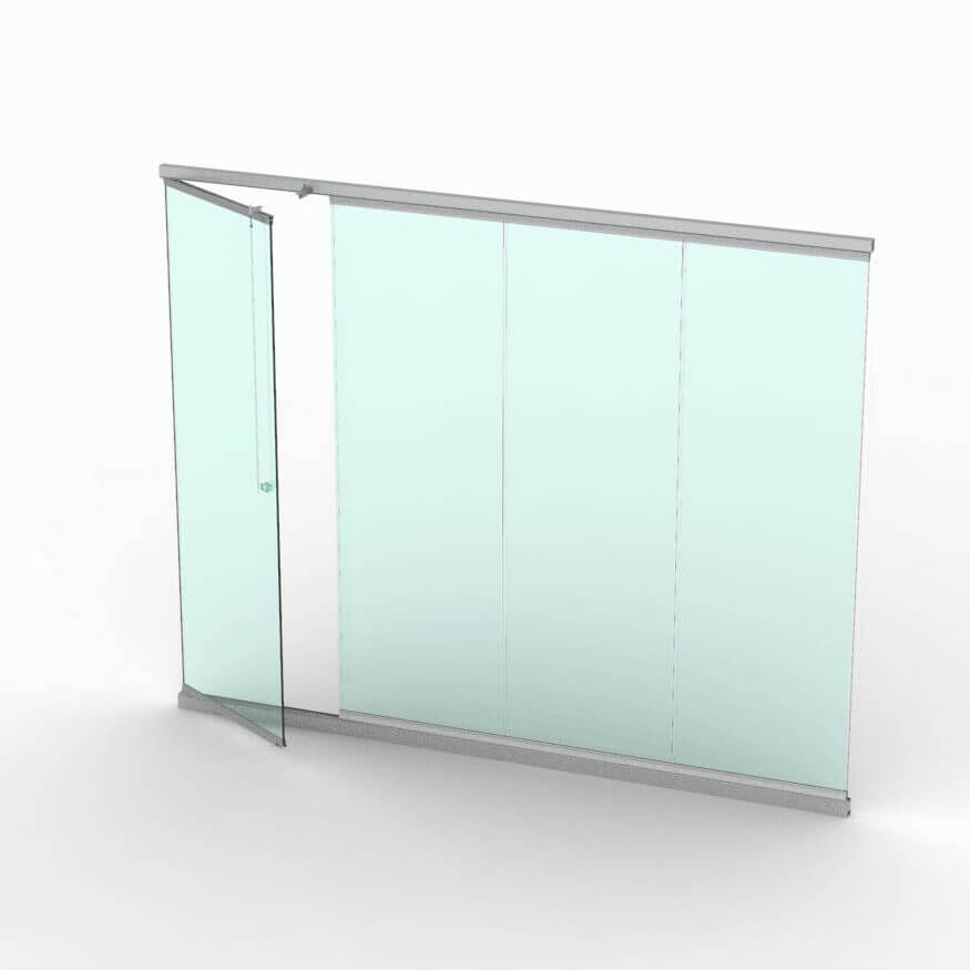 CLAROFLEX® PIVOT - Section droite avec porte à gauche pour ouverture intérieure